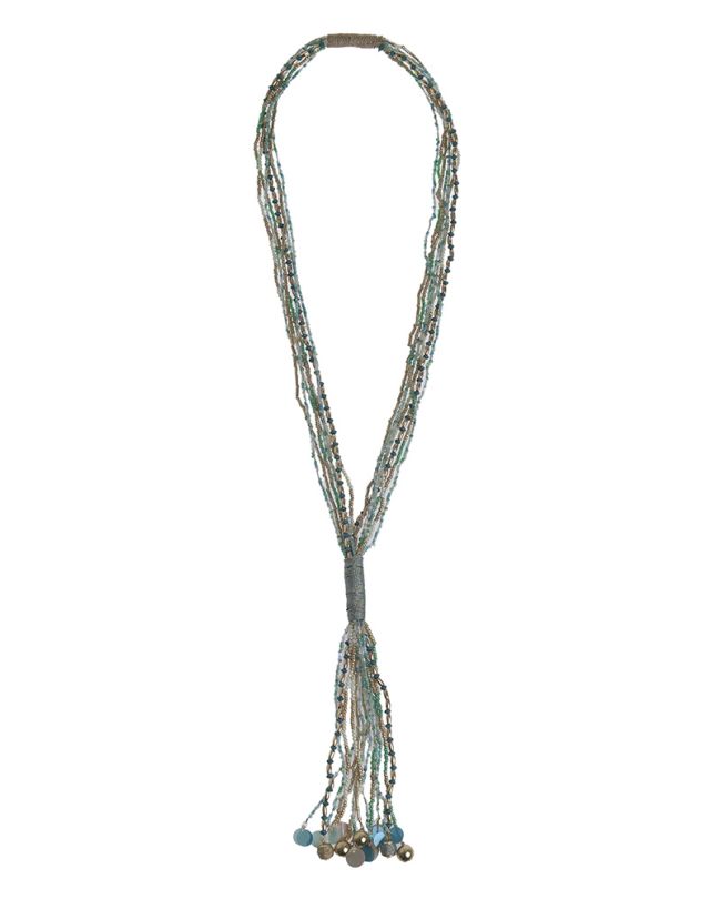 NECΚLACE IN TURQUOISE/GOLD COLOR WITH BEADS
