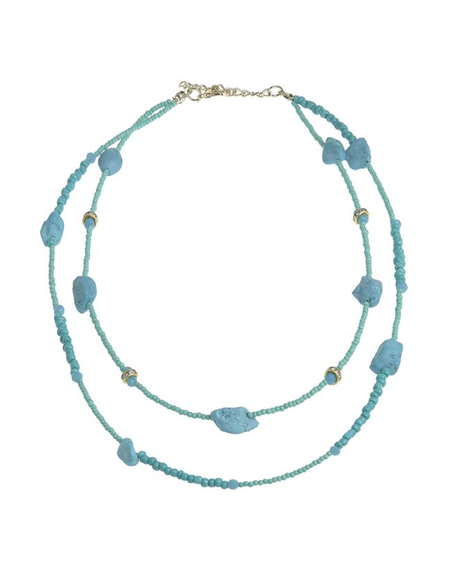 NECKLACE IN BLUE COLOR WITH BEADS