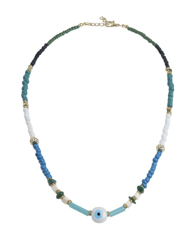 NECKLACE IN BLUE/AQUA COLOR WITH BEADS