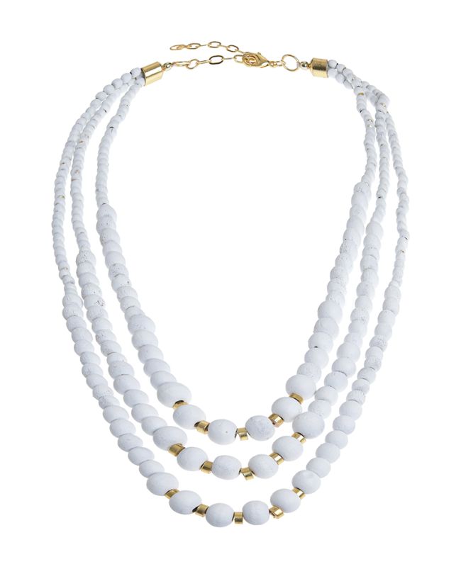 NECKLESS WITH WHITE BEADS