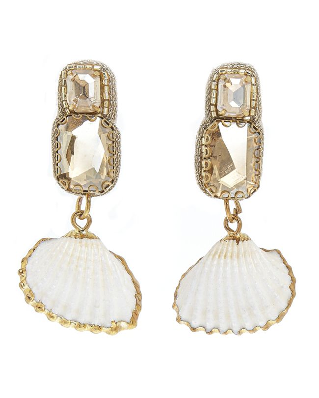 ΣΚΟΥΛΑΡΙΚΙΑ ''ΚΟΧΥΛΙ'' ΛΕΥΚΟ/ΧΡΥΣΟ ΜΕ ΠΕΤΡΕΣ