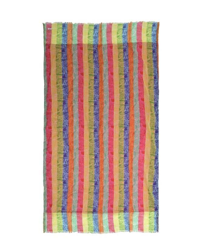 DOUBLEFACE BEACH TOWEL RAINBOW 100X180 (100% COTTON)