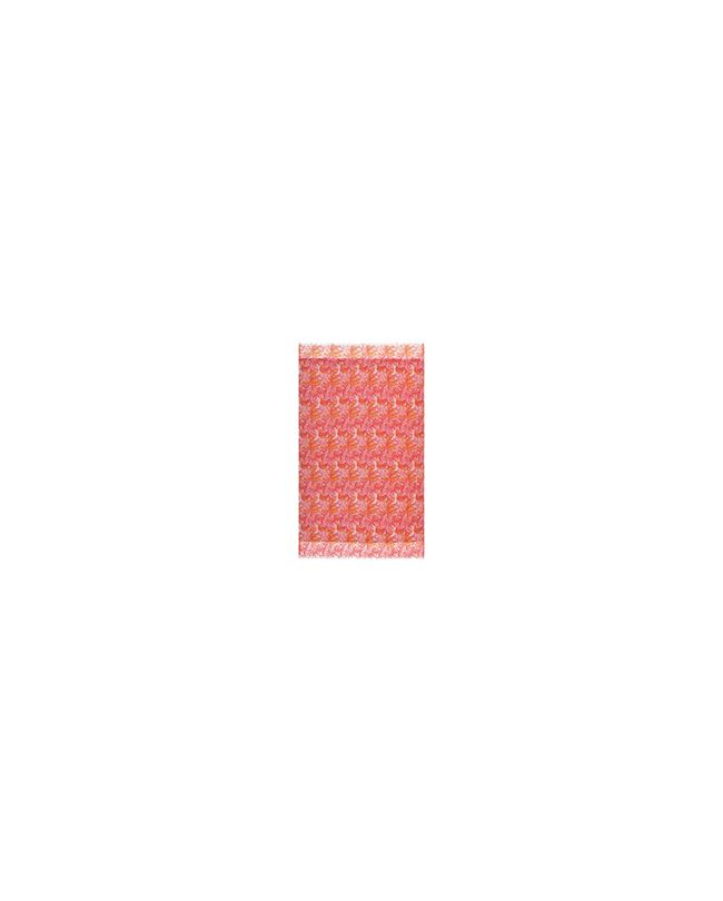 DOUBLEFACE BEACH TOWEL IN ORANGE/PINK COLOR WITH LEAVES 100X180 (100% COTTON)