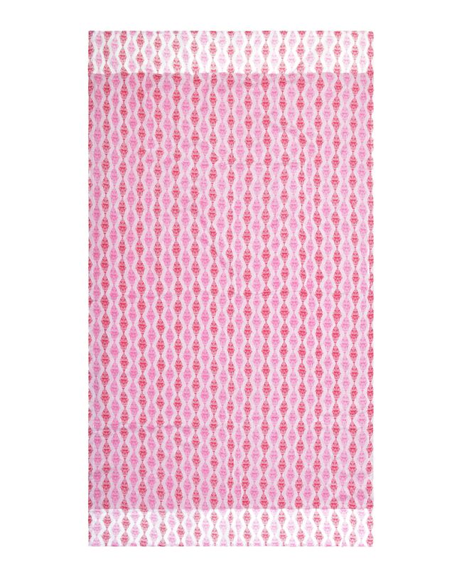 DOUBLEFACE BEACH TOWEL IN  RED/PINK/WHITE  COLOR 110Χ180 (100% COTTON)