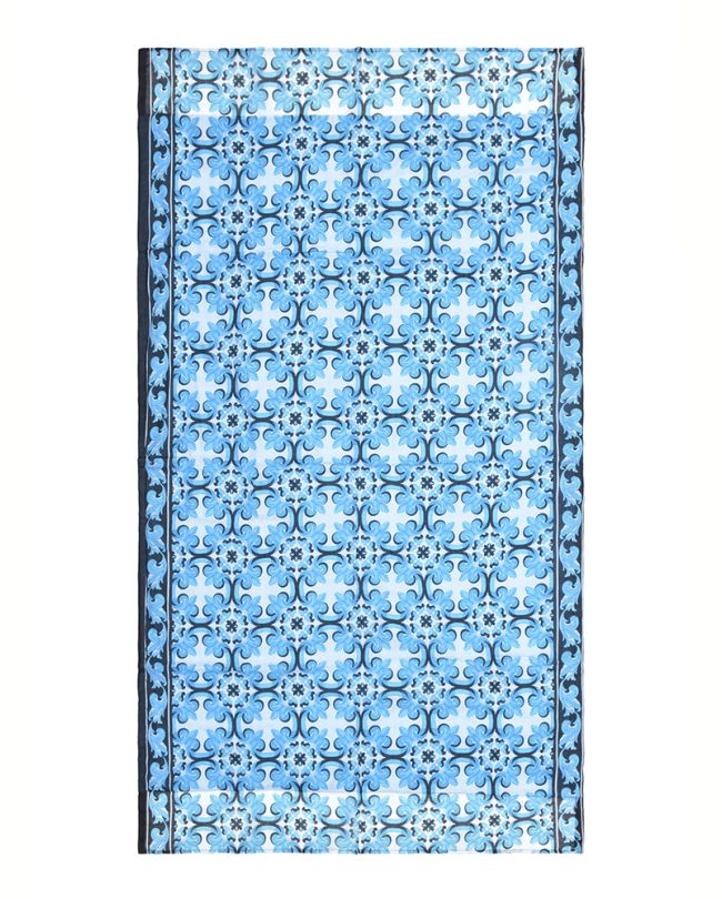 DOUBLEFACE BEACH TOWEL IN TURQUOISE COLOR 110Χ180 (100% COTTON)
