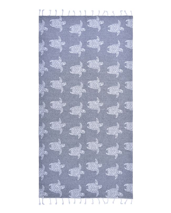 ΠΕΤΣΕΤΑ PESTEMAL ΣΕ ΓΚΡΙ ΧΡΩΜΑ ΜΕ ΧΕΛΩΝΕΣ 90X180 (100% COTTON)