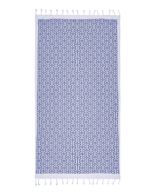 ΠΕΤΣΕΤΑ PESTEMAL ΣΕ ΜΠΛΕ/ΛΕΥΚΟ ΧΡΩΜΑ ΑΡΧΑΙΚΗ 90X180 (100% COTTON)