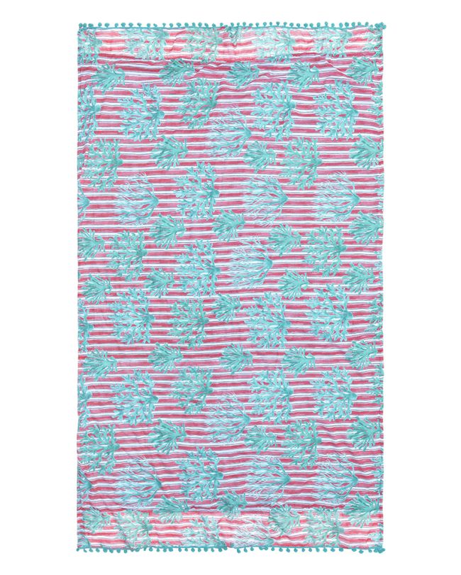 ΠΕΤΣΕΤΑ ΔΙΠΛΗΣ ΟΨΗΣ ΛΕΥΚΌ/ΚΟΚΚΙΝΟ ΜΕ ΠΡΑΣΙΝΕΣ ΛΕΠΤΟΜΕΡΕΙΕΣ (50% COTTON 50% POLYESTER)