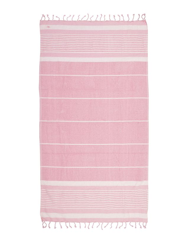 BEACH TOWEL IN PINK COLOR WITH STRIPES 90X170 (100% COTTON)