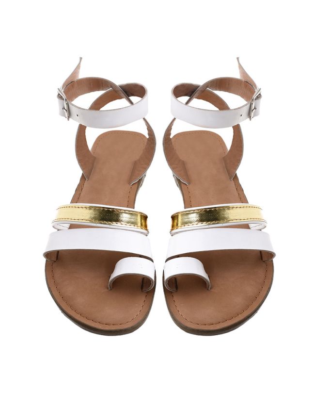 ΣΑΝΔΑΛΙ ΔΕΡΜΑΤΙΝΟ ΛΕΥΚΟ-ΧΡΥΣΟ  (EU 41)