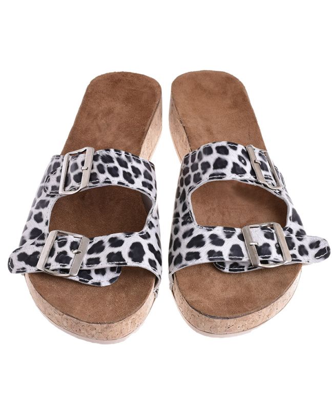 LEATHER SANDAL IN LEOPARD COLOR (EU41)