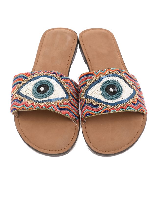 LEATHER SANDAL MULTICOLOR WITH EYE (EU 41)