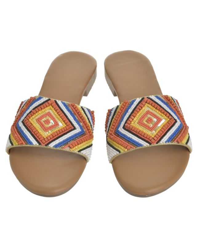 SANDAL MULTICOLOR WITH BEADS (EU 38)