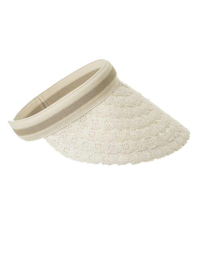 STRAW OPEN-HAT IN BEIGE COLOR WITH LACE ONE SIZE 30Χ25Χ8 100% PAPER