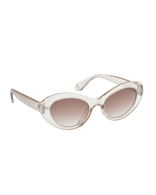SUNGLASSES IN BEIGE/CLEAR COLOR UV400