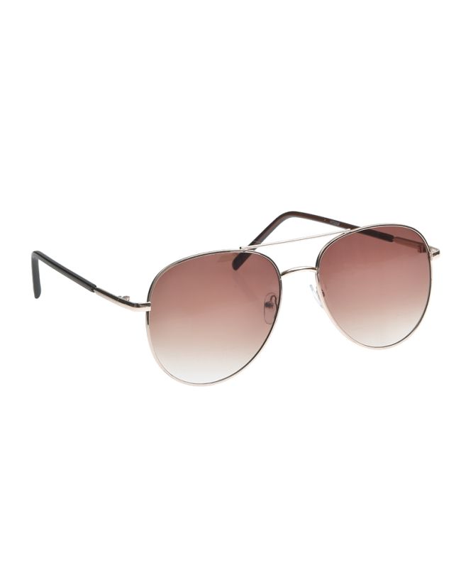 METALLIC SUNGLASSES IN BEIGE/BROWN COLOR UV400
