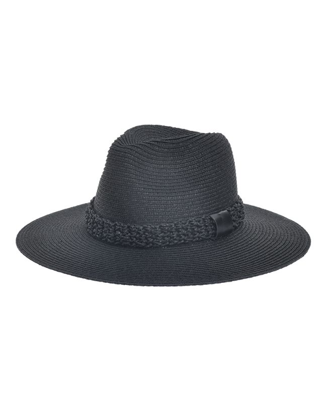 STRAW HAT IN BLACK COLOR ONE SIZE 8.5CM (100% PAPER)