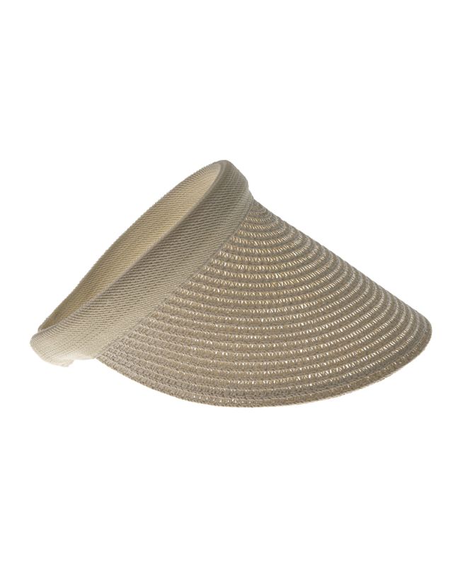 STRAW OPEN-HAT IN ECRU COLOR ONE SIZE 14CM (100% PAPER)