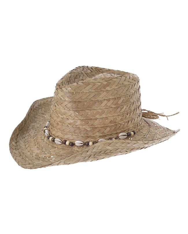 ΚΑΠΕΛΟ ΨΑΘΙΝΟ ΣΕ ΜΠΕΖ ΧΡΩΜΑ ΜΕ ΚΟΧΥΛΙΑ ONE SIZE 57CM (100% GRASS)