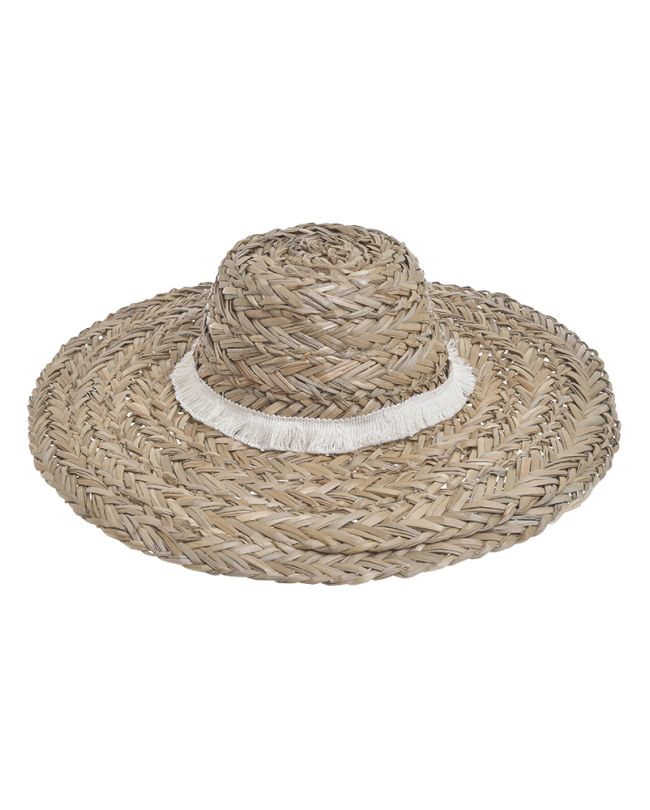 STRAW HAT IN BEIGE COLOR ONE SIZE 57CM (100% GRASS)
