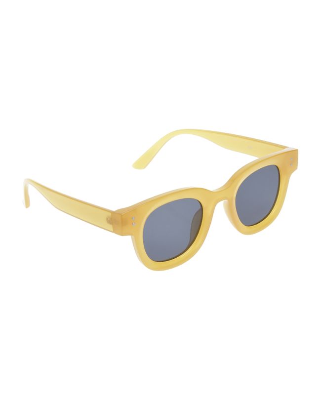 SUNGLASSES IN BLACK COLOR WITH MUSTARD FRAME
