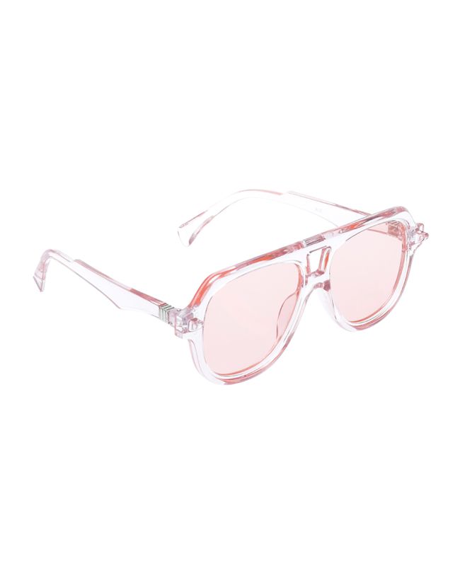 SUNGLASSES IN PINK COLOR WITH TRANSPARENT FRAME