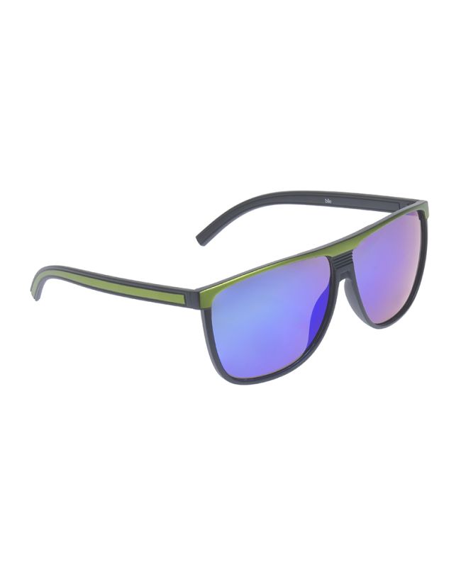 SUNGLASSES IN BLUE POLARIZED COLOR WITH LIGHT GREEN FRAME