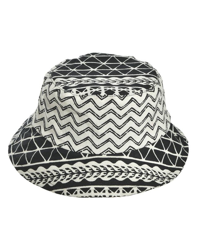 FABRIC HAT IN BLACK/WHITE COLOR Φ25Χ8