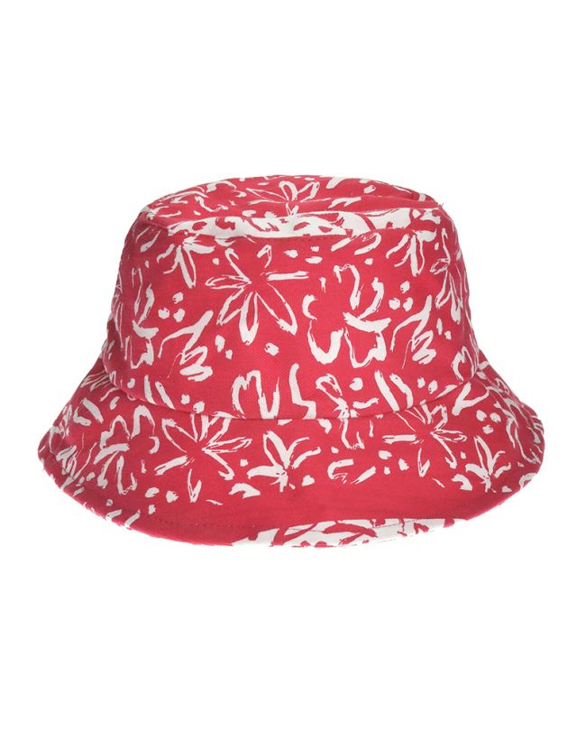 FABRIC BUCKET HAT IN RED/WHITE COLOR Φ25Χ8 (100%COTTON)