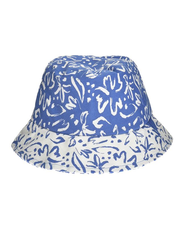 FABRIC BUCKET HAT IN BLUE/WHITE COLOR Φ25Χ8 (100%COTTON)