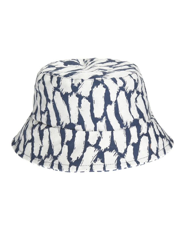 FABRIC BUCKET HAT IN WHITE/BLUE COLOR Φ25Χ8 (100%COTTON)