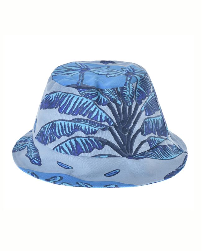 ΚΑΠΕΛΟ ΥΦΑΣΜΑΤΙΝΟ ΜΠΛΕ ΜΕ ΦΟΙΝΙΚΕΣ Φ25Χ8 (100% COTTON)