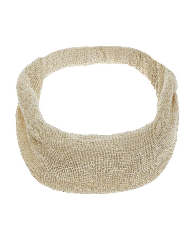 NET HEADBAND ΙΝ BEIGE/GOLD COLOR (100% COTTON)