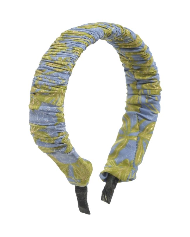 HEAD BAND IN GREEN/BLUE COLOR WITH GOLD DETAILS