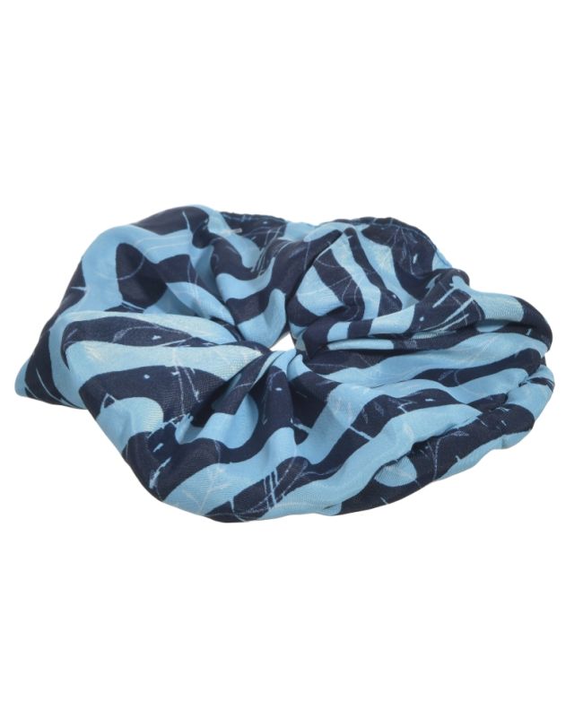 SCRUNCHIE IN BLUE COLOR WITH PATTERNS