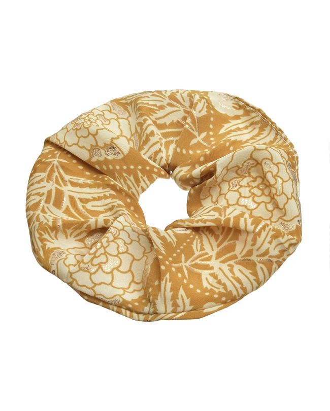 SCRUNCHIE ''FLOWER'' IN YELLOW COLOR WITH GOLD DETAILS