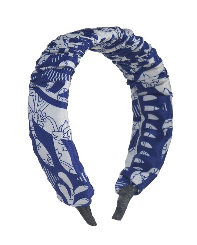 HEAD BANDIN BLUE COLOR WITH WHITE DETAILS