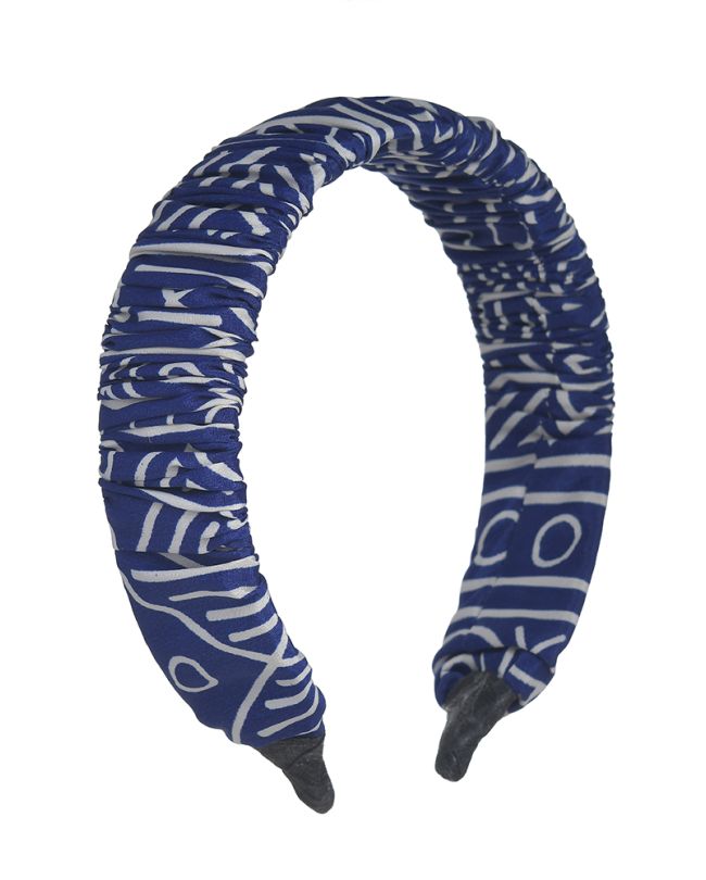 HEAD BAND IN BLUE/WHITE COLOR