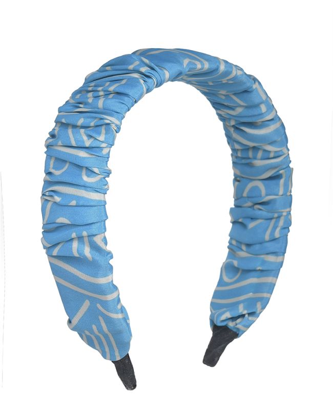 HEAD BAND IN LIGHT BLUE/WHITE COLOR