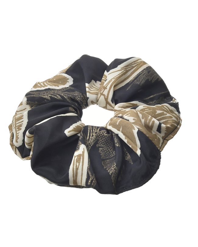 SCRUNCHIE ΜΑΥΡΟ/ΧΡΥΣΟ ΦΟΙΝΙΚΕΣΦ8Χ2