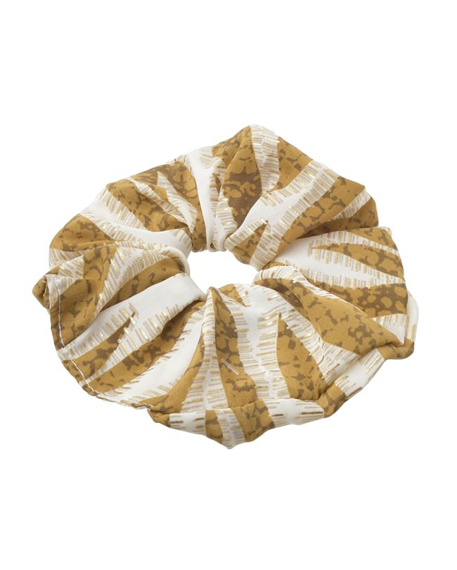 SCRUNCHIE ΣΕ ΚΑΦΈ/ΜΟΥΣΤΑΡΔΙ ΜΕ ΖΕΒΡΕ ΛΕΠΤΟΜΕΡΕΙΕΣ  Φ8Χ2