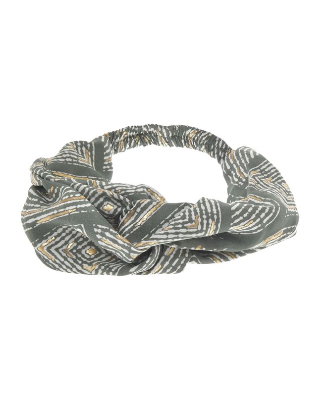 HEAD BAND IN GREEN COLOR WITH  DIAMOND PATTERN