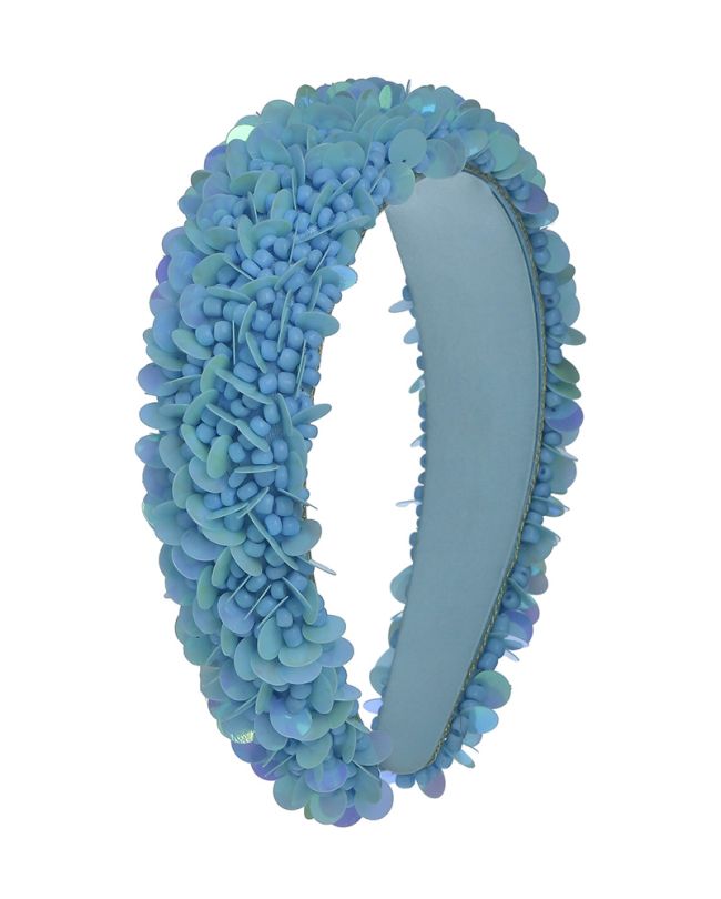 HEADBAND WITH BEADS IN TURQUOISE COLOR