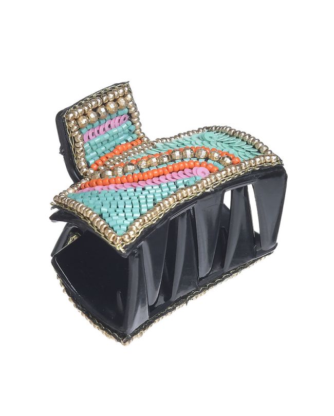 CLAMMER WITH BEADS MULTICOLOR
