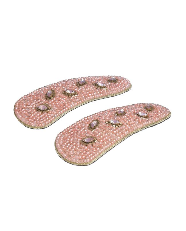 S/2 ΗAIR CLIPS IN PINK/GOLD COLOR WITH BEADS
