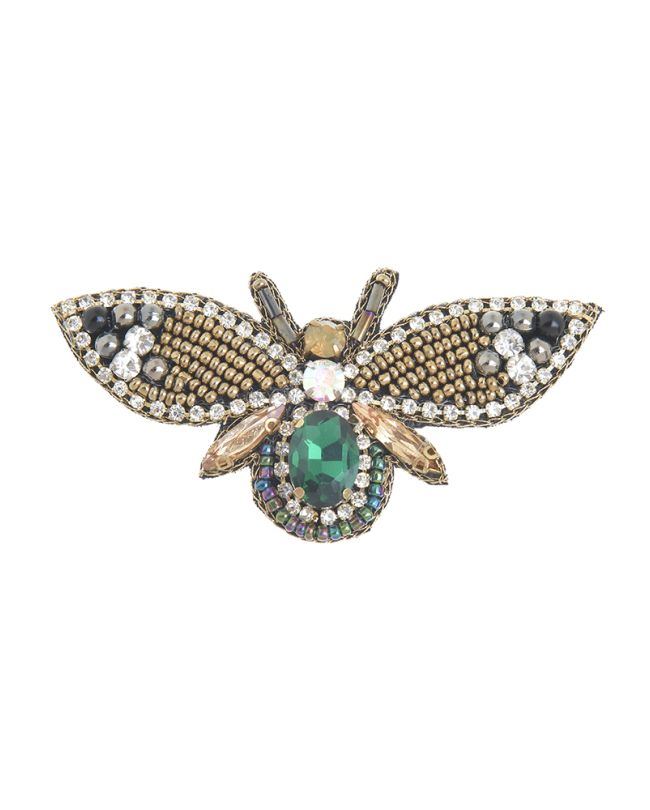 ΚΑΡΦΙΤΣΑ ΣΕ ΧΡΥΣΟ/ΛΕΥΚΟ ΜΕ ΠΡΑΣΙΝΗ ΠΕΤΡΑ