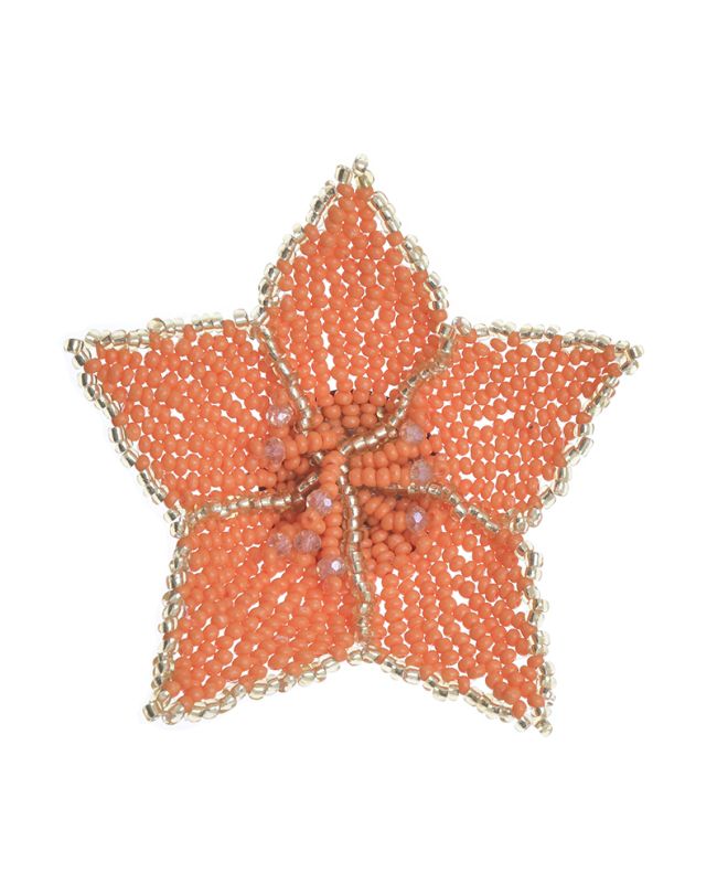BROOCH IN ORANGE FLOWER