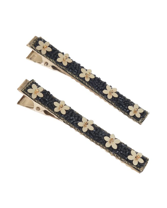 S/2 ΤΣΙΜΠΙΔΑΚΙΑ ΜΑΛΛΙΩΝ ΣΕ ΜΑΥΡΟ ΜΕ ΛΟΥΛΟΥΔΙΑ