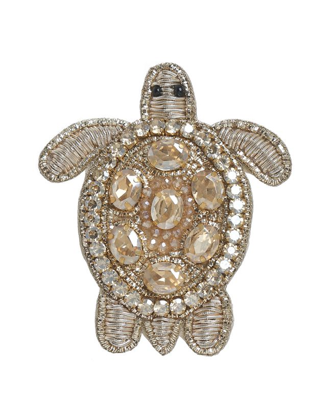 PIN TURTLE GOLD WITH BEADS