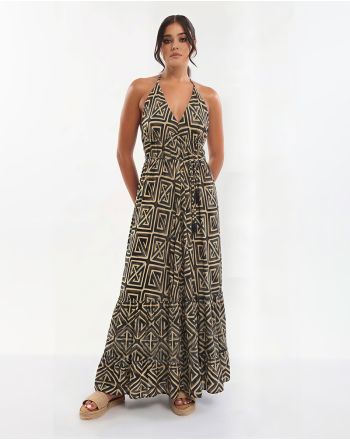 ΦΟΡΕΜΑ ΜΑΚΡΥ ΜΑΥΡΟ ΜΕ ΛΕΠΤΟΜΕΡΕΙΕΣ ONE SIZE (70% SILK 30% POLYESTER)